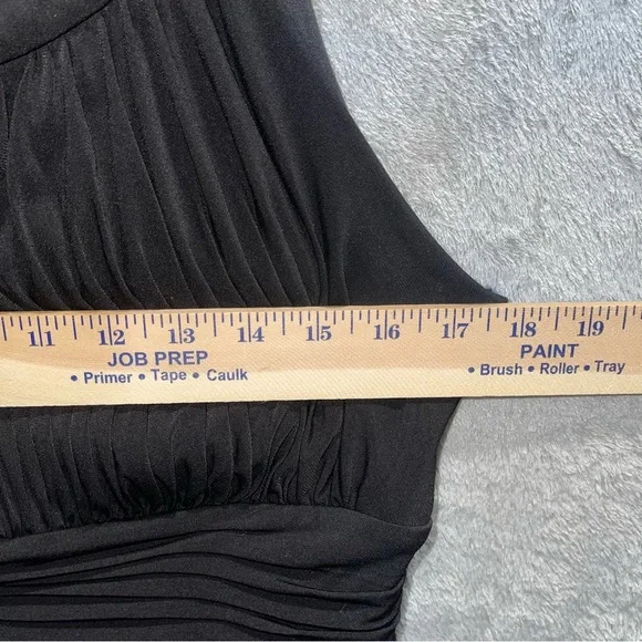 Melrose Social Black Silver Handkerchief Cocktail Party Dress Size 18 - Picture 11 of 13